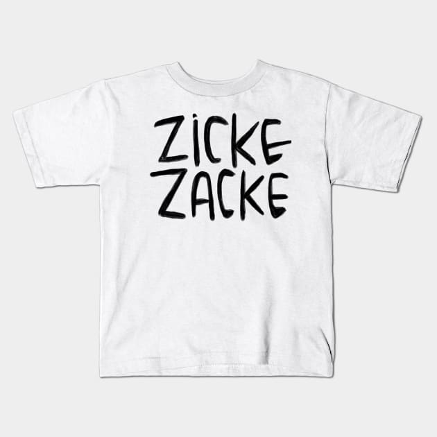Prost, Funny German, Zicke Zacke Kids T-Shirt by badlydrawnbabe